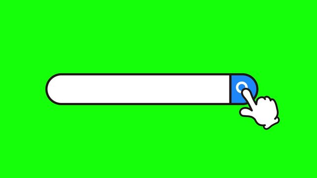 ポップな検索窓のアニメーション（青）