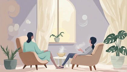 Therapy Session with Two Women