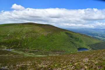 Fototapeta premium Mountain landscape with clouds. Knockmealdown Mountains, Co. Tipperary, Ireland 