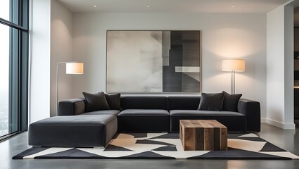 Modern Sectional Sofa in Minimalist Living Room Design
