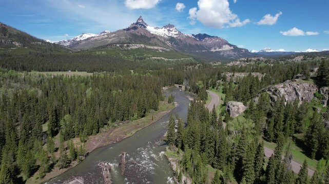 Aerial Drone Adventure Over Beartooth Highway, Red Lodge, Montana