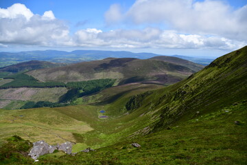 Mountain landscape with clouds. Knockmealdown Mountains, Co. Tipperary, Ireland 