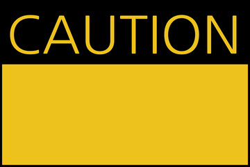 caution 문구의 경고 표시 – 네모 상자 스타일 벡터