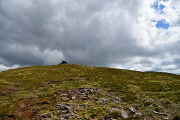 Mountain landscape with clouds. Knockmealdown Mountains, Co. Tipperary, Ireland 