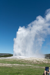 Old Faithful Geyser, Yellowstone National Park, Wyoming, USA