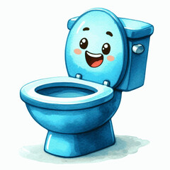 Commodity toilet isolated watercolor vector illustration svg