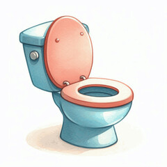 Quiet Corner toilet isolated watercolor vector illustration svg