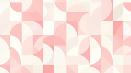 Pastel Geometric Shapes with Repeating Patterns in Minimal Design