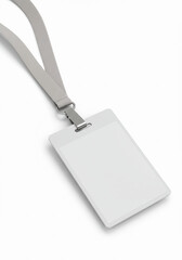 Fototapeta premium ID badge with lanyard on a white background