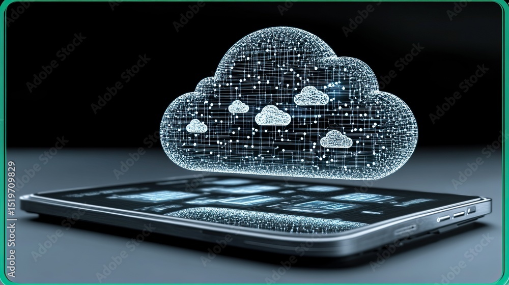 Poster mobile cloud computing network data storage