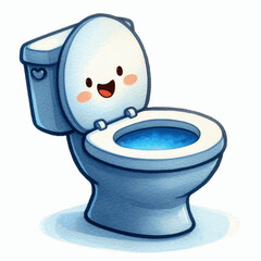 Sanctuary Basin toilet isolated watercolor vector illustration svg