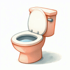 Water Closet Hues toilet isolated watercolor vector illustration svg