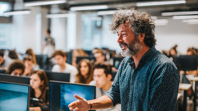 Teacher Leading Diverse Student Group in a Modern Classroom Setting Using Technology for Enhanced Learning and Professional Engagement