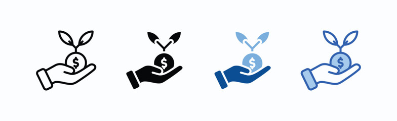 Investment Icon Sheet Multiple Style Collection Isolated Vector