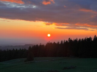 Puy de SANCY coucher de soleil