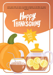 Autumn, fall flyers. Flat vector clipart, illustration with isolated background.