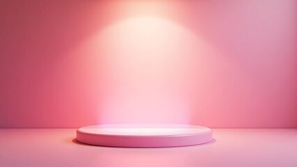 3D Product Mockup with Warm Magenta to Peachy Pink Gradient and Softly Glowing Center