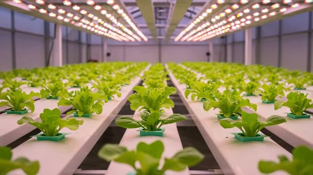 Indoor Hydroponic Farming of Green Leafy Vegetables