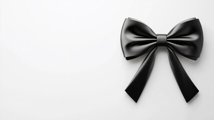 Black bow tie isolated on white background.