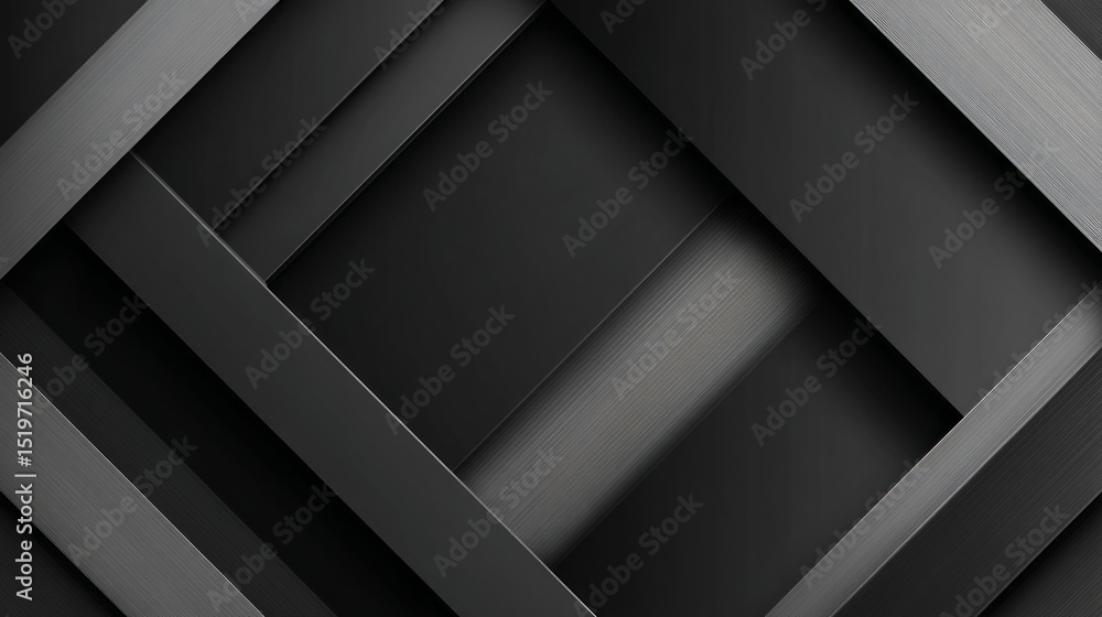 Aufkleber dark geometric background with layered shapes creating depth and contrast for a modern aesthetic