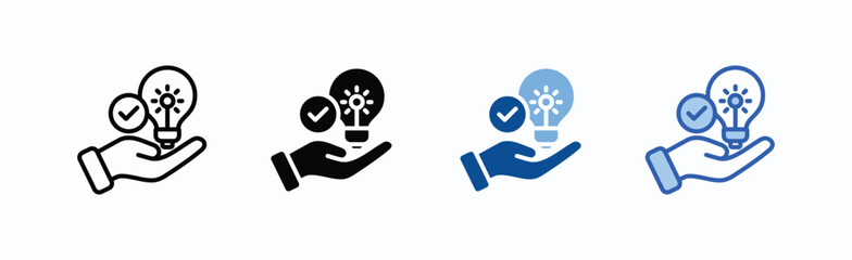 Solution Icon Sheet Multiple Style Collection Isolated Vector