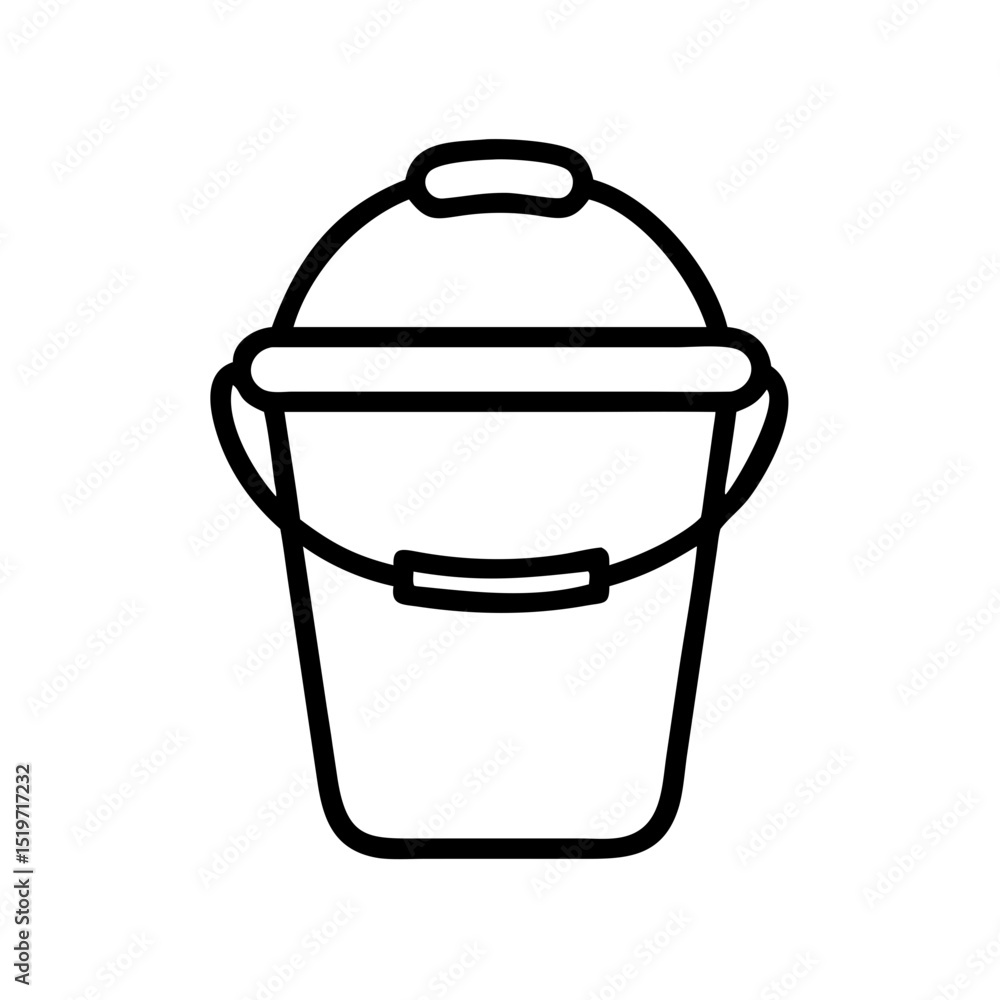 Poster elegant minimalist bucket design element perfect for branding projects, logo creation, and website d