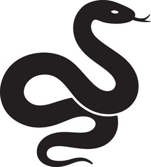 Naklejka premium black and white snake