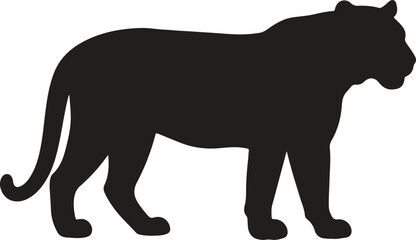 Naklejka premium black panther silhouette