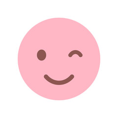 ウィンクしている笑顔の絵文字 - フレンドリーなOKやいいねなどのリアクション素材