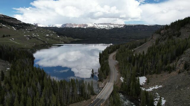 Aerial Drone Adventure Over Beartooth Highway, Red Lodge, Montana, and Wyoming