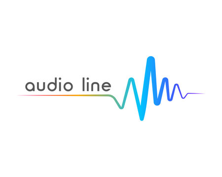 Audio Line Waveform Music, Sound, Frequency, Gradient, Design
