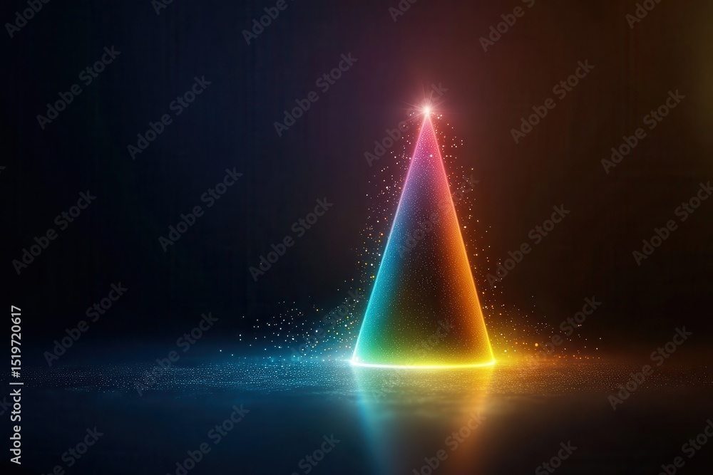 Aufkleber dynamic light burst effect studio digital art dark environment abstract viewpoint illuminating creat