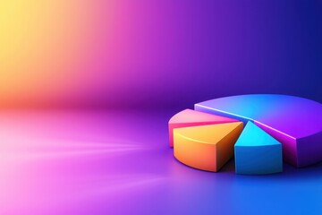 Obraz premium Dynamic business growth analysis using colorful pie charts modern office infographic presentation visual data representation