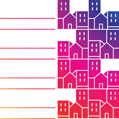 Building glyph solid icons. Containing house, residential, town, city solid icons collection. Vector illustration.