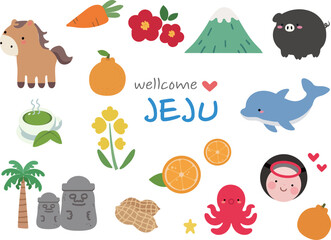 제주도요소일러스트
