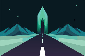 road to the church background