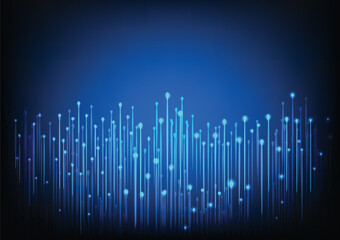 Abstract background, speed motion light line technology wallpaper horizontal. Glowing light wave art stripes. Concept of connection tech science, neon light flowing vibrant graphic in dark night.