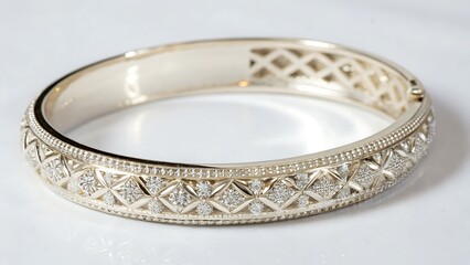 Elegant Diamond Bangle Bracelet Jewelry Gold Design Luxury Accessory