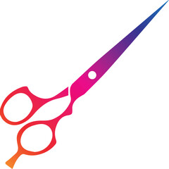 Scissors icon design, Simple scissor silhouettes in different styles, clippers icon