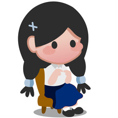 cartoon character of a girl