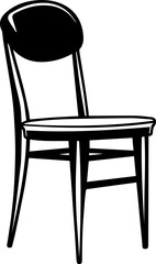 Chair vector illustration black and white