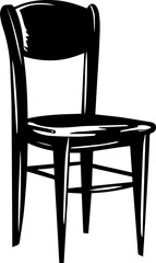 Chair vector illustration black and white