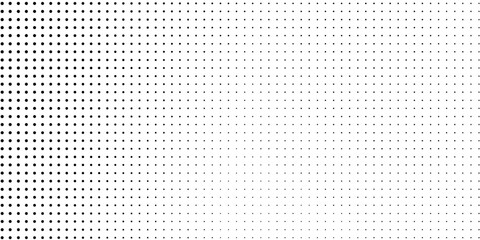 Modern Dotted halftone gradient texture. Vanishing polka dot background. Repeating dots gradation pattern background abstract simple modern