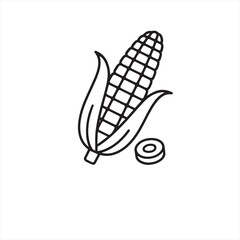 vector illustration of a corn