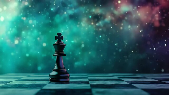 Chess king black game background