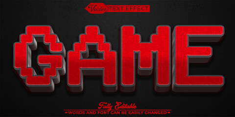 Game Gamer Play Console Controller Sign Vector Editable Text Effect Template