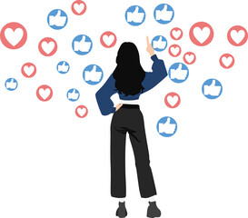 インフルエンサーのグラフィック素材イラスト