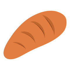 Hand drawn cartoon loaf vector illustration