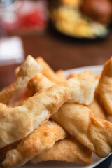 Traditional Italian American Food Called Zeppole Served In A Restaurant 