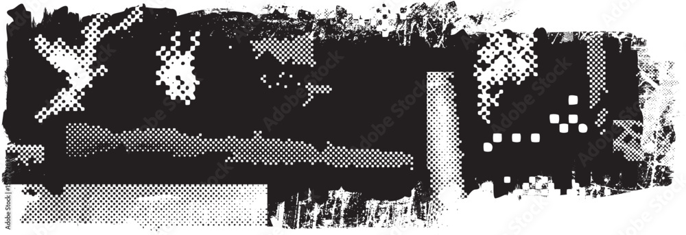 Poster grunge textured banner with rough edges. speckled texture. overlay grunge texture . simply place tex